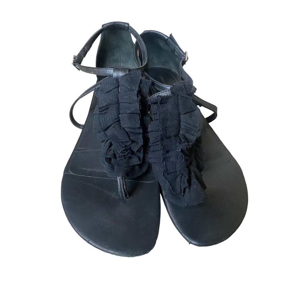 Loeffler Randall T Strap Tulle Sandal Flats